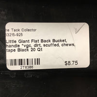 Flat Back Bucket, handle *vgc, dirt, scuffed, chews, tape