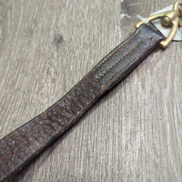 67" Soft Leather Lead Shank, 36" Brass Chain *gc, rubs, scrapes, creases, faded
