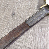 67" Soft Leather Lead Shank, 36" Brass Chain *gc, rubs, scrapes, creases, faded
