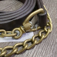 80" Leather Lead Shank, 30" Nose Chain *xc, mnr dents & scrapes

