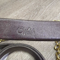 80" Leather Lead Shank, 30" Nose Chain *xc, mnr dents & scrapes
