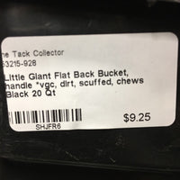 Flat Back Bucket, handle *vgc, dirt, scuffed, chews