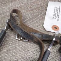 Rubber Edge Straight Spurs, Roller Buckle Leather Spur Straps *gc, clean, widened, scrapes, rubs, torn/stretched holes
