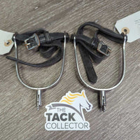 Pr Rowel Spurs, Dy'on Leather Spur Sstraps *vgc, clean, rubs, scratches
