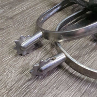 Pr Rowel Spurs, Dy'on Leather Spur Sstraps *vgc, clean, rubs, scratches
