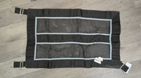 Closed Hvy Mesh & Thick Nylon Web Stall Guard, light D Rings *xc/vgc, mnr rusty D's, dirty, chips, hair & rubs
