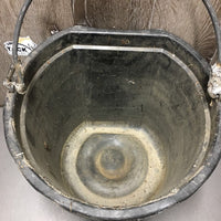 Flat Back Bucket, handle *fair, stained, residue, dirty, scuffed, chewed, tape, sticky handle
