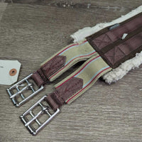 Nylon Web Fleece Girth, 2x els *fair, v.thin & holey edges, clean, clumpy, mnr hair, elastic: stretched, broken & frayed edges
