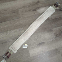 Nylon Web Fleece Girth, 2x els *fair, v.thin & holey edges, clean, clumpy, mnr hair, elastic: stretched, broken & frayed edges

