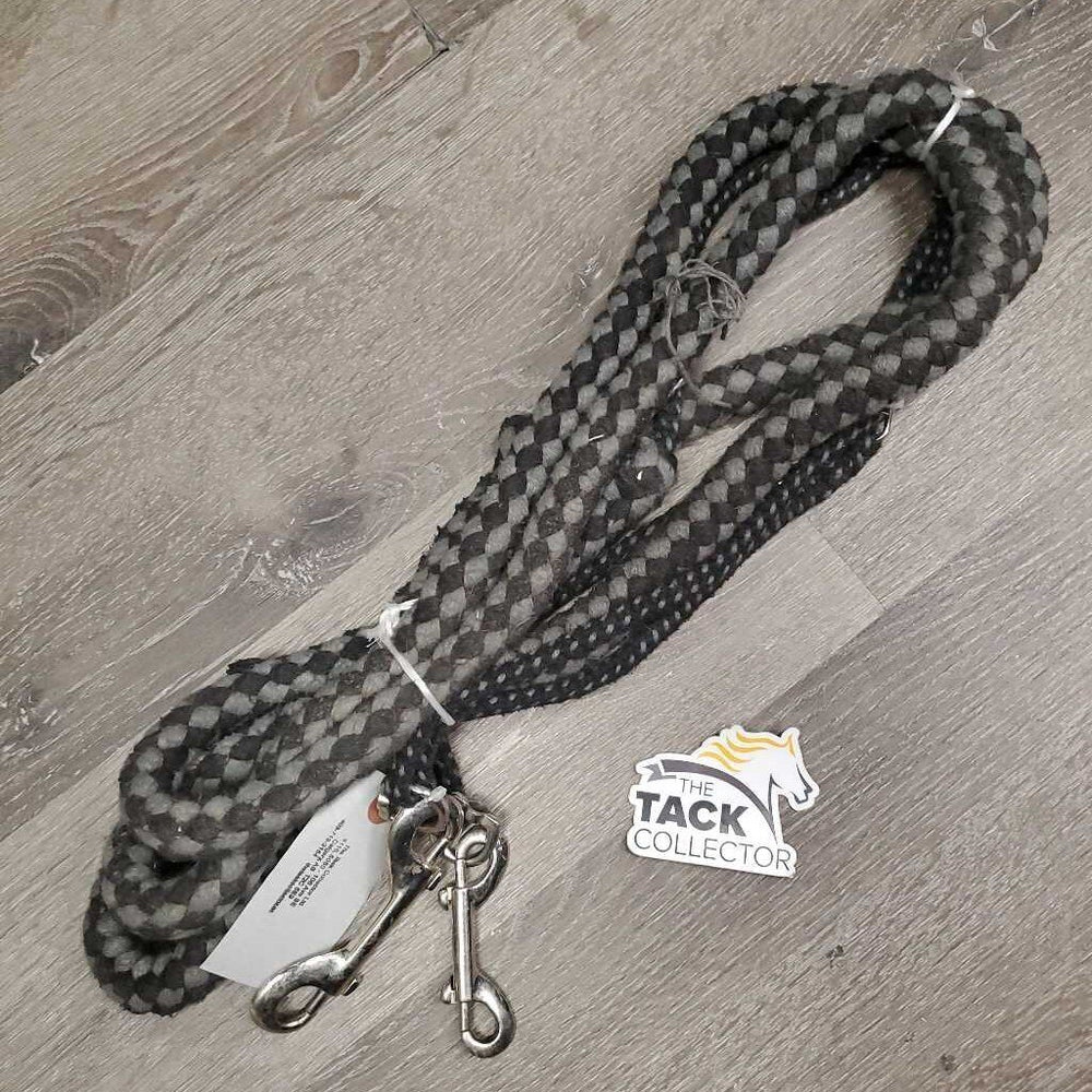 Cotton Lungeing Aid, 2 Double Ended Snaps *gc/fair, dirt, hair, pills, threads, frays, snags, replaced snaps, zip tie repair