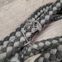 Cotton Lungeing Aid, 2 Double Ended Snaps *gc/fair, dirt, hair, pills, threads, frays, snags, replaced snaps, zip tie repair