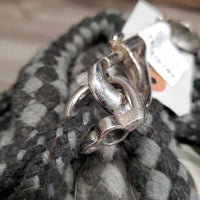 Cotton Lungeing Aid, 2 Double Ended Snaps *gc/fair, dirt, hair, pills, threads, frays, snags, replaced snaps, zip tie repair