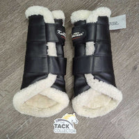 Closed Boots, Fleece Lined, Velcro *gc, clean, stains, clumpy, edge rubs, hairy velcro
