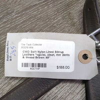 Soft Nylon Lined Stirrup Leathers *vgc/xc, clean, mnr dents & thread
