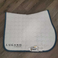 Quilt Jumper Saddle Pad, 2x piping *vgc, clean, pilly, mnr hair, stains, rubs, puckers, creased
