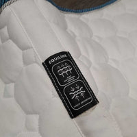 Quilt Jumper Saddle Pad, 2x piping *vgc, clean, pilly, mnr hair, stains, rubs, puckers, creased
