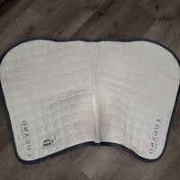 Quilt Jumper Saddle Pad, 2x piping *vgc, clean, pilly, mnr hair, stains, rubs, puckers, creased
