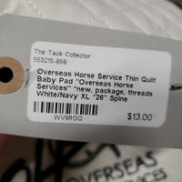 Thin Quilt Baby Pad "Overseas Horse Services" *new, package, threads
