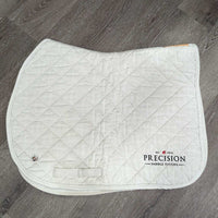 Quilt Jumper Saddle Pad, "Precision Saddle Fitting" *gc/fair, clean, v.dingy, v.puckered
