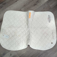 Quilt Jumper Saddle Pad, "Precision Saddle Fitting" *gc/fair, clean, v.dingy, v.puckered
