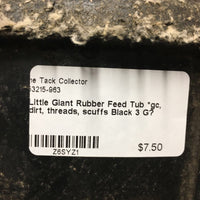 Rubber Feed Tub *gc, dirt, threads, scuffs