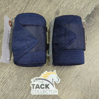 2 Stretchy Exercise Fleece & Elastic Leg Wraps *vgc, clean, hair, snags, pills
