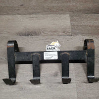 Hvy Metal Stall Mount 4 Prong Tack Hook *gc/fair, dirt, rusty
