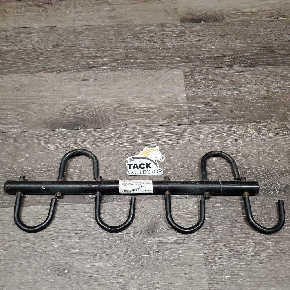 Stall Mount 4 Hook Tack - Bridle Rack *fair, dirt, rusty, peeled