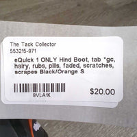 1 ONLY Hind Boot, tab *gc, hairy, rubs, pills, faded, scratches, scrapes
