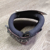 1 ONLY Leather Anatomical No Turn Bell Boot, velcro *gc/fair, clean, discolored, holey, rubs, rubs, scratches
