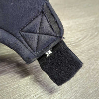 1 ONLY Leather Anatomical No Turn Bell Boot, velcro *gc/fair, clean, discolored, holey, rubs, rubs, scratches
