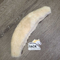 Padded Sheepskin Shadow Roll, velcro *gc, clean, mnr dirt & stains, clumpy, torn velcro edge
