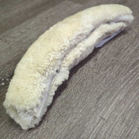 Padded Sheepskin Shadow Roll, velcro *gc, clean, mnr dirt & stains, clumpy, torn velcro edge
