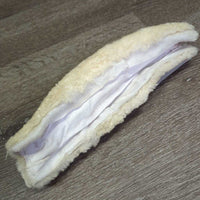 Padded Sheepskin Shadow Roll, velcro *gc, clean, mnr dirt & stains, clumpy, torn velcro edge
