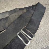 2 Stretchy Elastic Blanket Belly Straps, 2x Adjustable, 2x T Bar Ends *gc, mnr stretched, clean, discolored, stains, residue, faded, snags, pills
