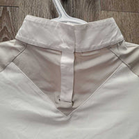 SS Show Shirt, 1/4 Back Snaps, snap collar *gc/fair, stitching: rubs & undone, v.stiff & crinkled collar, dingy
