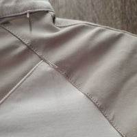 SS Show Shirt, 1/4 Back Snaps, snap collar *gc/fair, stitching: rubs & undone, v.stiff & crinkled collar, dingy
