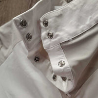 SS Show Shirt, 1/4 Back Snaps, snap collar *gc/fair, stitching: rubs & undone, v.stiff & crinkled collar, dingy
