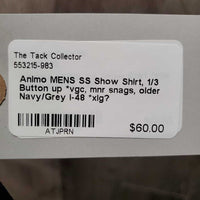 MENS SS Show Shirt, 1/3 Button up *vgc, mnr snags, older

