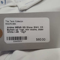 MENS SS Show Shirt, 1/3 Button up *vgc, mnr stains, older
