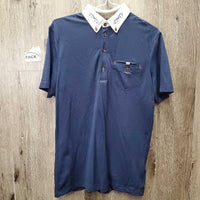 MENS SS Show Shirt, 1/3 Button up *vgc, inner collar rubs, older
