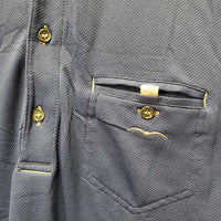 MENS SS Show Shirt, 1/3 Button up *vgc, inner collar rubs, older
