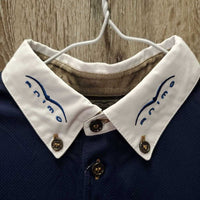 MENS SS Show Shirt, 1/3 Button up *vgc, inner collar rubs, older
