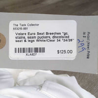Euro Seat Breeches *gc, stains, seam puckers, discolored seat & legs
