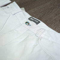 MENS Euro Seat Breeches *gc, older, peeled & discolored knees, stains, ppuckers, mnr discolored seat & legs
