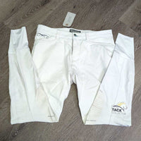 MENS Hvy Euro Seat Breeches *gc, older, stains, mnr discolored seat & legs, dry knees, snag
