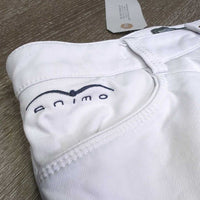 MENS Hvy Euro Seat Breeches *gc, older, stains, mnr discolored seat & legs, dry knees, snag
