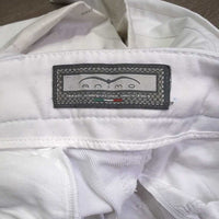 MENS Hvy Euro Seat Breeches *gc, older, stains, mnr discolored seat & legs, dry knees, snag
