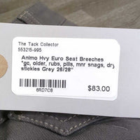 Hvy Euro Seat Breeches *gc, older, rubs, pills, mnr snags, dry stickies
