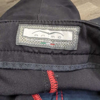 MENS Euro Seat Breeches *gc/fair, rubs, snags, peeled/dry stickies, undone seams, seam puckers, faded
